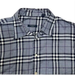 Burberry London Nova Check Plaid Mens XL Button Down Shirt VTG USA Made RN 63620